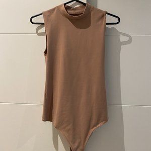 Abercrombie & Fitch Mock Neck Nude Bodysuit